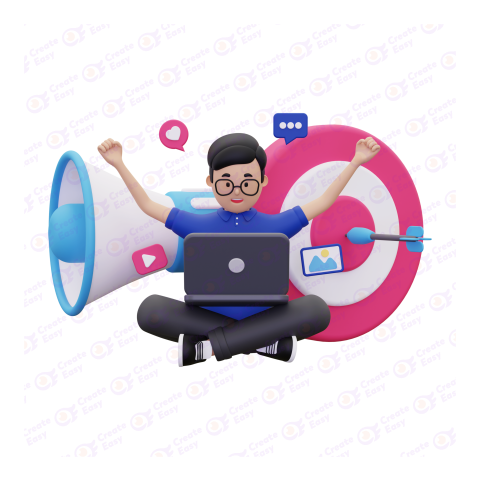 Digital Marketing free 3d png image
