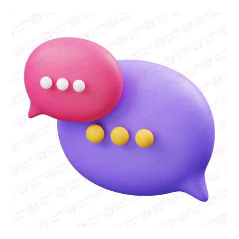 Chat message free 3d png image