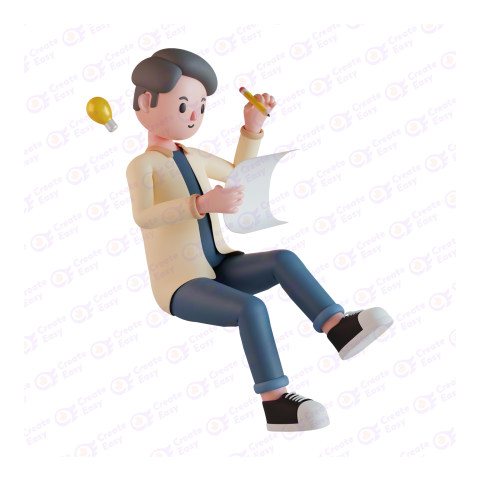 Content Writer free 3d png image