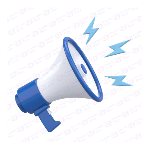 Megaphone free 3d png image