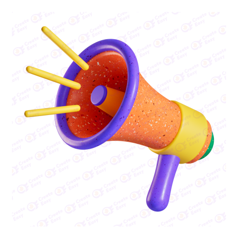 Megaphone free 3d png image