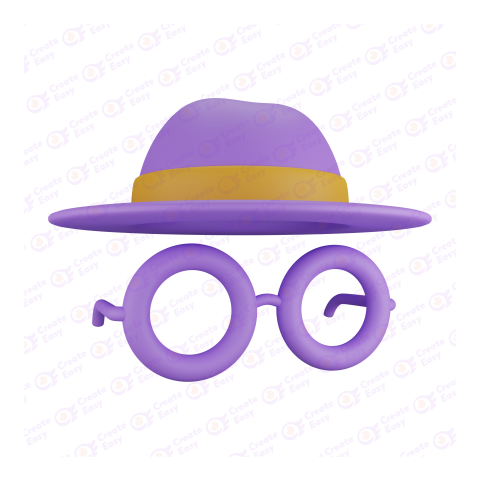 Incognito Mode free 3D png