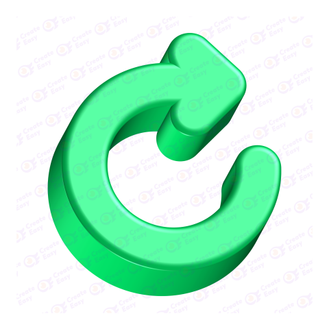 green circular arrow free 3d png image