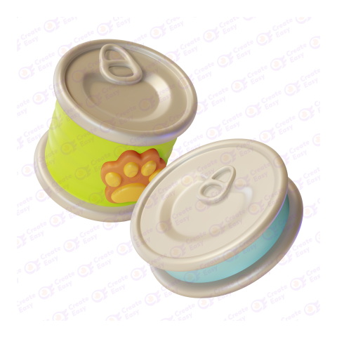 Pet Food Cans free 3d image