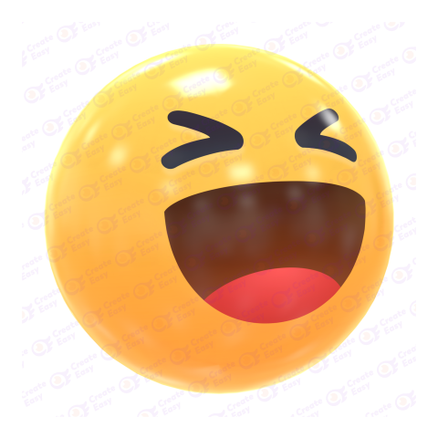 Laugh Emoji free 3d png image
