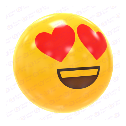 Smiley Happy Heart Emoji free 3d png image