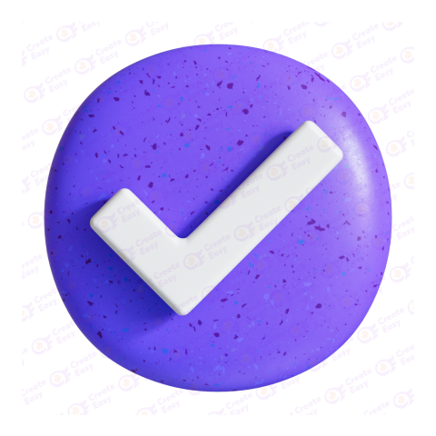 Check mark free 3d png image
