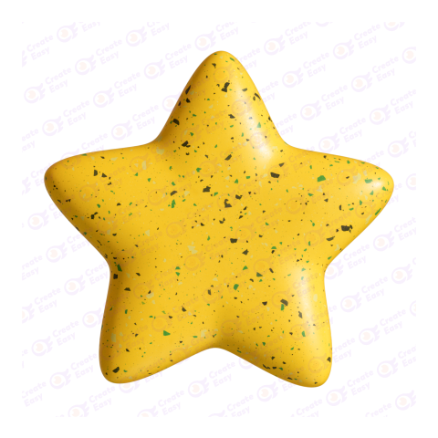 Gold Star Sticker free 3d png image