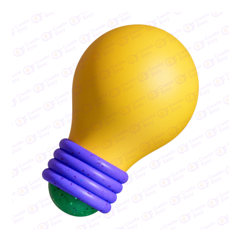 Incandescent light bulb free 3d png image