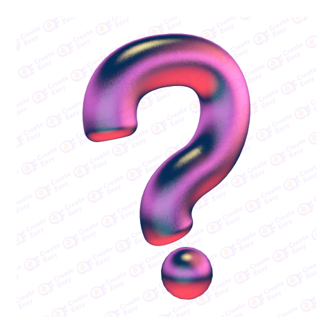 Question mark free 3d png image