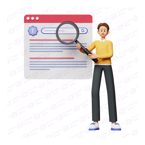 Magnifying glass free 3d png image