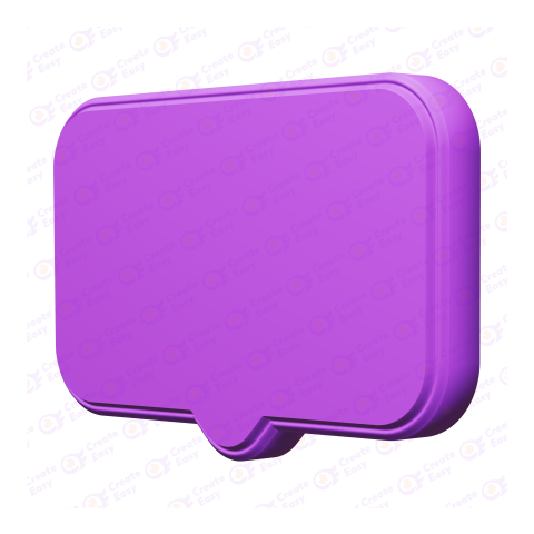 Realistic Speech Bubble free 3d png image