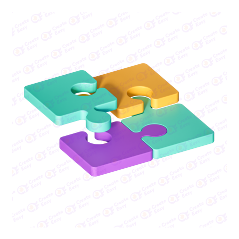 Puzzle free 3d png image