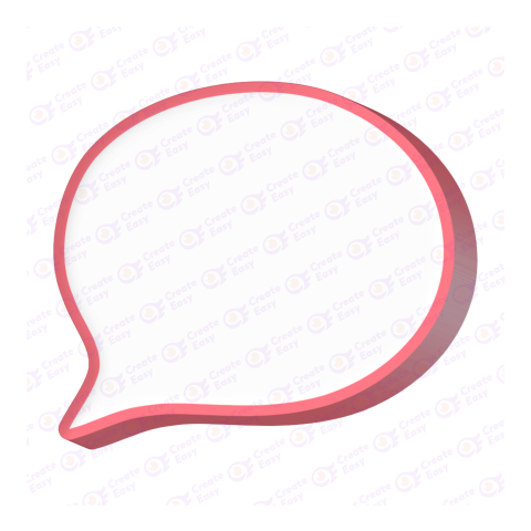 Bubble Speech free 3d png image