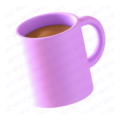 Purple Coffee Mug free 3d png image