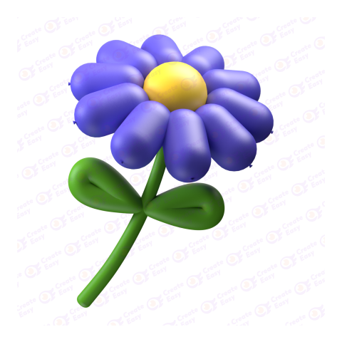 Blue Flower free 3d png image