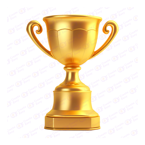 Golden Trophy free 3d png image