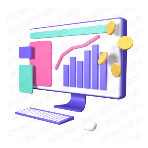 Finance Analytics free 3d png image