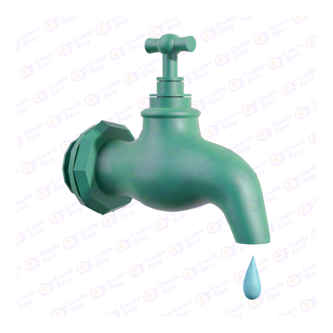 Water Tap free 3d png image