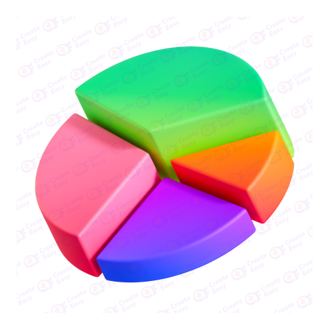 Pie Chart free 3d png image