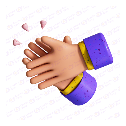 Clap free 3d png image