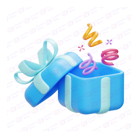 Confetti Box free 3d png image