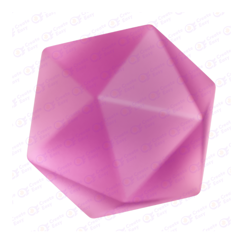 Icosahedron free 3d png image