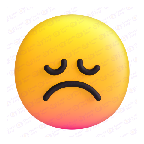 Sad Emoticon emoji free 3d png image