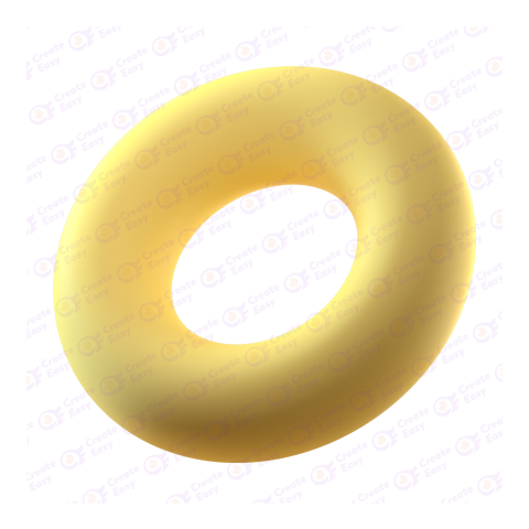 Yellow Round Ring free 3d png image