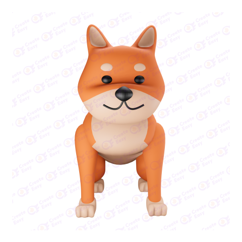 Shiba Inu free 3d png image