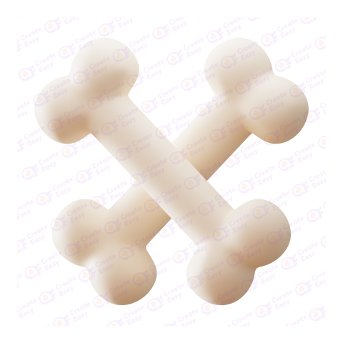 Dog bone free 3d png image