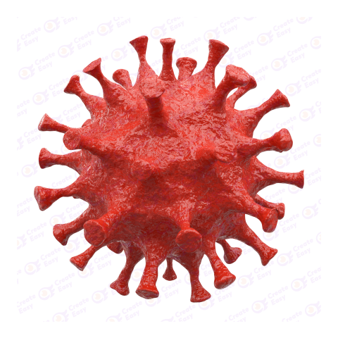 Corona Virus Free 3d png image