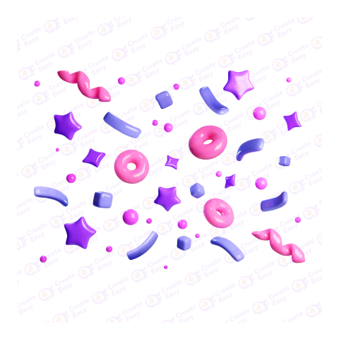 Party Firecracker Confetti Free 3d png image