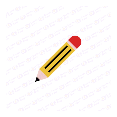 Yellow Wooden Pencil Flat geometric management icon