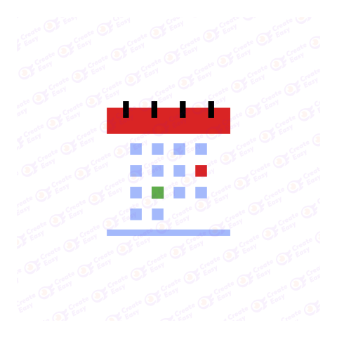 Calendar icon Flat geometric management icon
