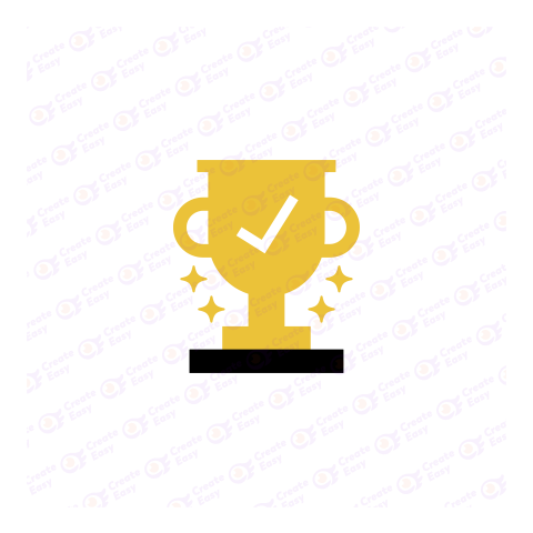 Trophy Flat geometric management icon