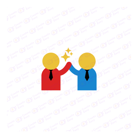 Teamwork business concept icon