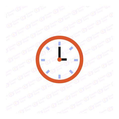 Red Circular Clock Flat geometric management icon