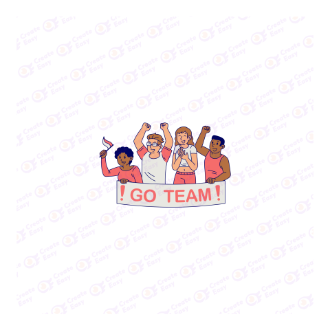 Go Team Flat geometric management icon