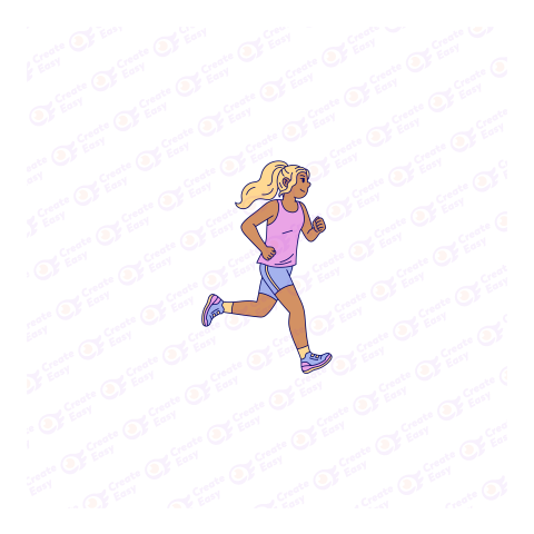 Girl Doing Plank Exercise Flat geometric management icon