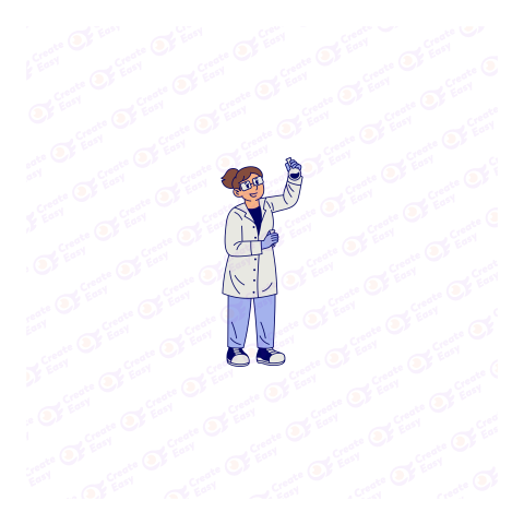 Scientist Flat geometric management icon