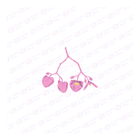 Cherry Bow Coquette Pink Flat geometric management icon