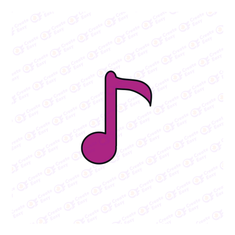 Music Note Flat geometric management icon