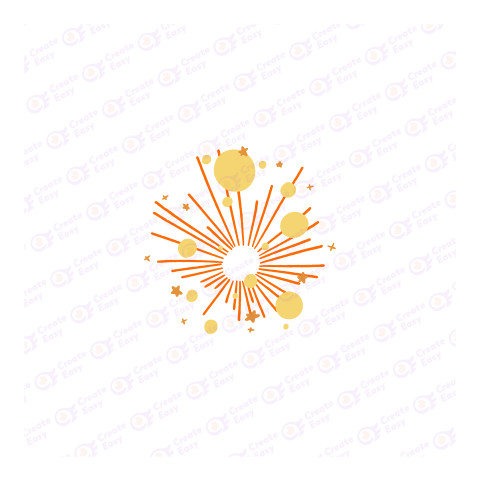 Diwali Fireworks Flat geometric management icon