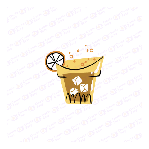 Hand Drawn Cocktails Flat geometric management icon