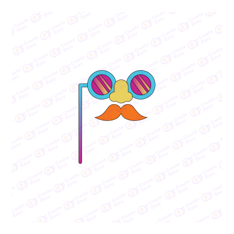 Prank Glasses Flat geometric management icon