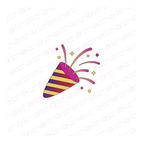 Party popper Flat geometric management icon