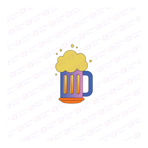 Beer Mug Flat geometric management icon