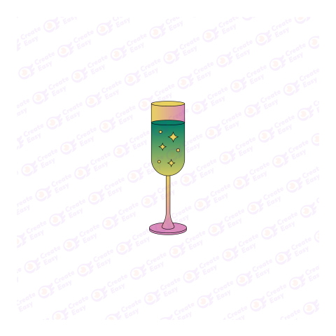 Champagne glasses Flat geometric management icon