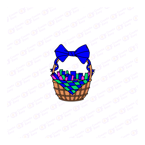 Easter Basket Decorating Flat geometric management icon